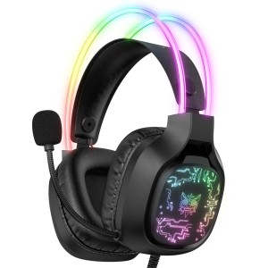 Слушалки Onikuma X22, За компютър, Микрофон, Подсветка, 3.5m..
