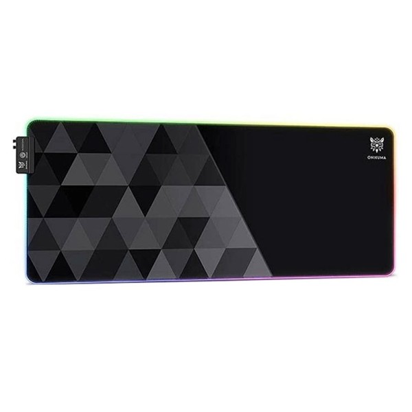 Геймърска подложка за мишка Onikuma MP006, RGB подсветка, 800x300, Черен - 17829
