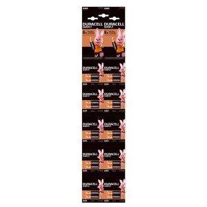 Алкални батерии Duracell AAA, LR03/MN2400, 1.5V, 20бр. - 870..
