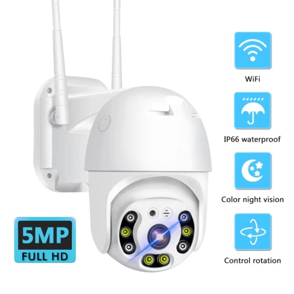 Смарт WiFi камера нощно виждане водосустойчива FULL HD 1080P Аудио