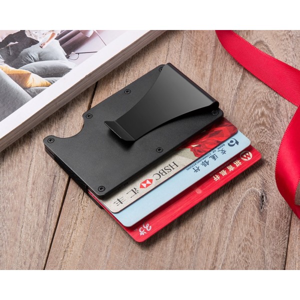 Портфейл за карти със щипка и RFID защита