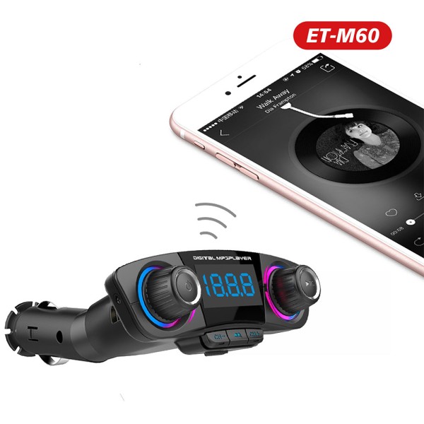 FM Трансмитер Earldom ET-M60, Bluetooth, USB, 5V/2.0A