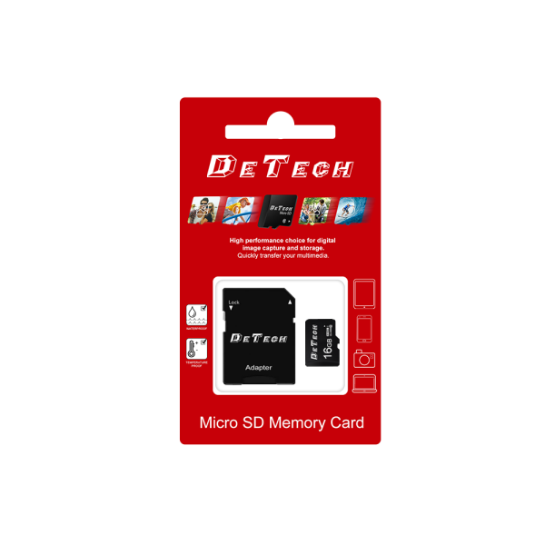 Карта памет DeTech Micro SDHC-I 8GB Class 10 Адаптер