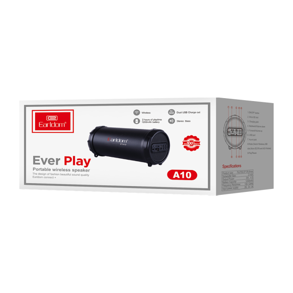 Тонколона Earldom ET-A10, Bluetooth, USB, FM, AUX,