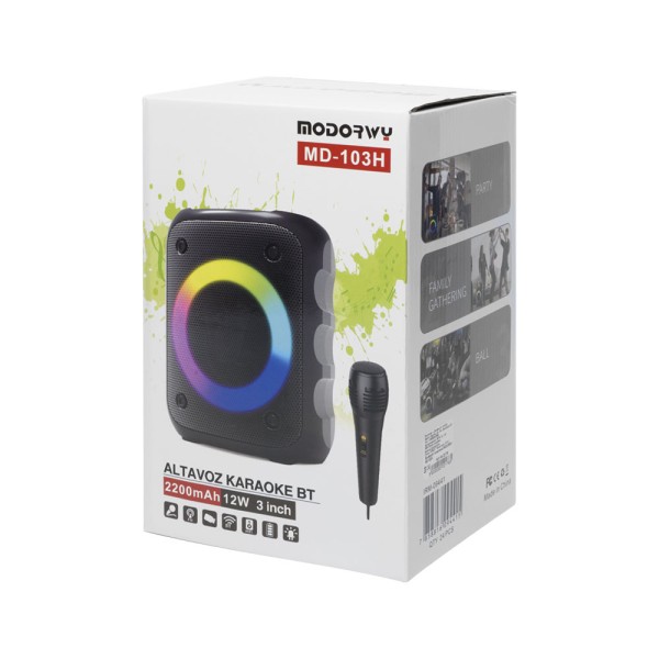 Тонколона Modorwy MD-103H, Караоке, Микрофон, Bluetooth, USB, SD, FM, AUX