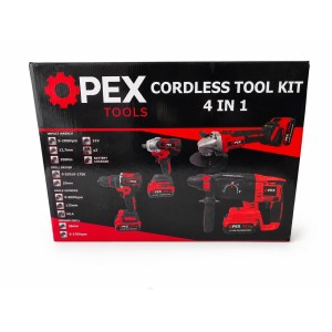 Комплект безжични инструменти OPEX 21 V 4 в 1 гаечен ключ и ..