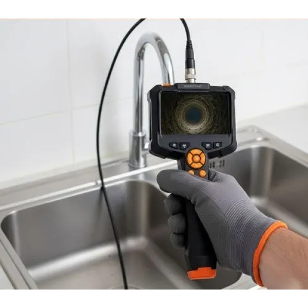 Безжичен ендоскоп с 5 м кабел, Full HD, IP67 и 8 LED инспекционна камера за диагностика
