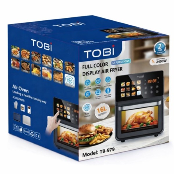 Дигитален фритюрник с горещ въздух 16L 2400W TOBI