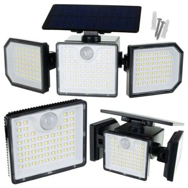 Мощна соларна LED лампа 167 LED 500 lm интелигентно осветление за вашия дом и градина