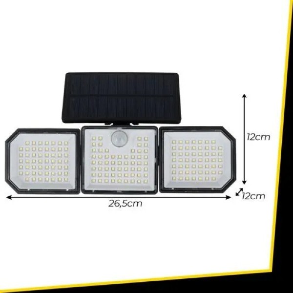 Мощна соларна LED лампа 167 LED 500 lm интелигентно осветление за вашия дом и градина