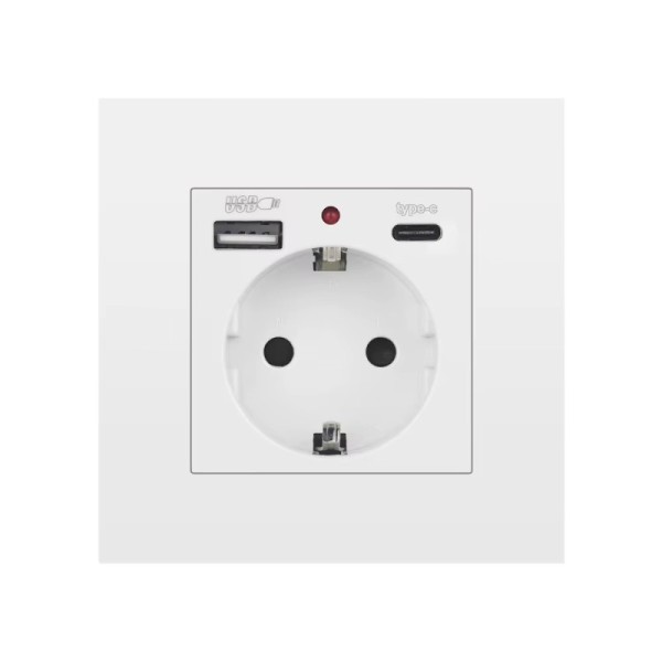 Електрически контакт 16A с USB и Type-C 250V 3500W