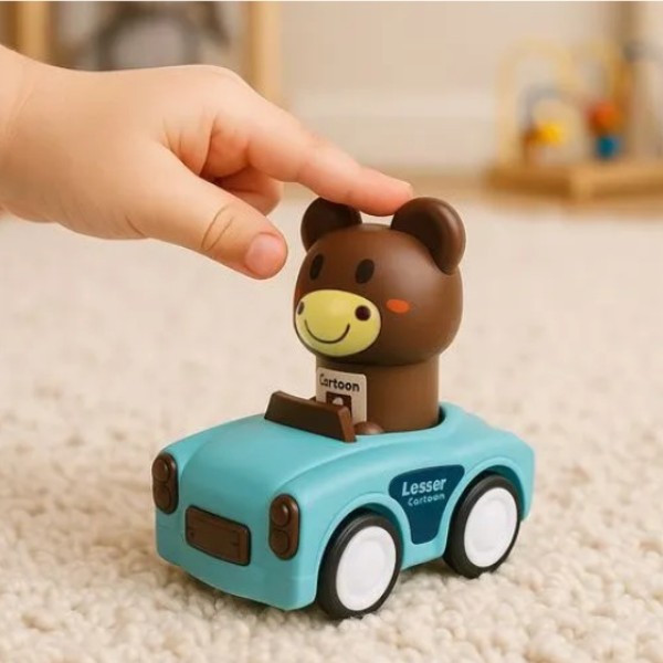 Сензорна играчка Количка с животни 4в1 за деца