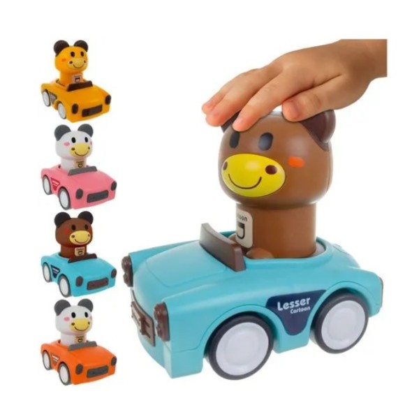 Сензорна играчка Количка с животни 4в1 за деца