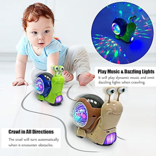 Интерактивна играчка Охлюв със звуци и светлини Gear Snail