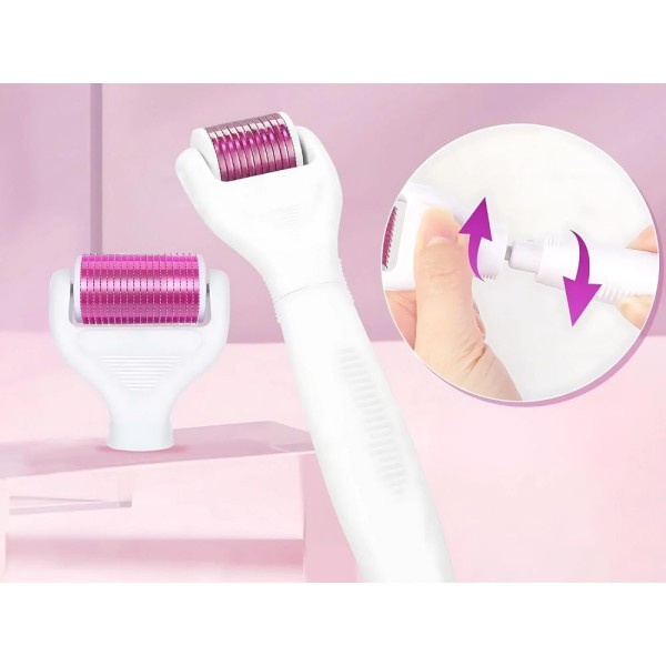 DERMA ROLLER за микроиглена мезотерапия лице, шия и тяло, комплект 6в1