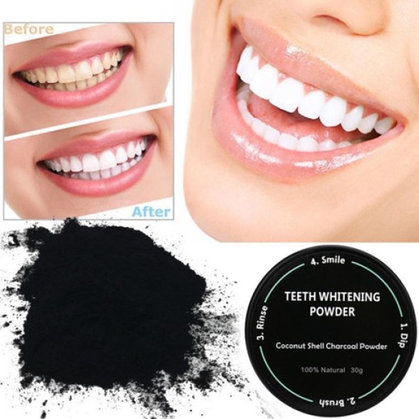 Кокосов въглен за избелване на зъби Miracle Teeth, Natural, 20 грама