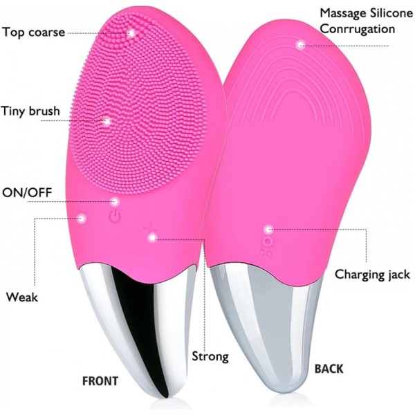 Силиконова четка за почистване на лице масажор SONIC FACIAL BRUSH