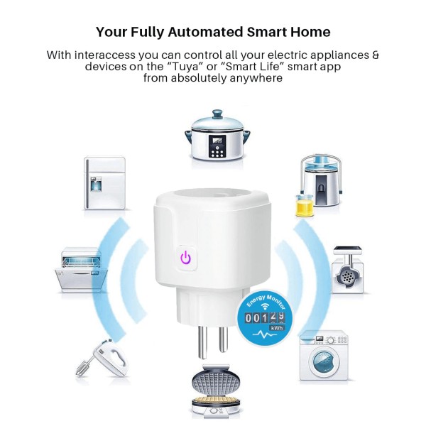 Смарт WiFi контакт 16А Smart Life