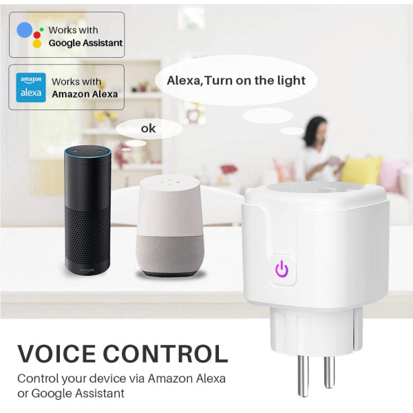 Смарт WiFi контакт 16А Smart Life