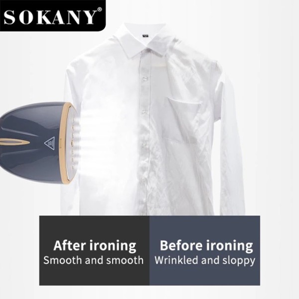 Компактна парна преносима ютия Sokany 1470W автоматично изключване
