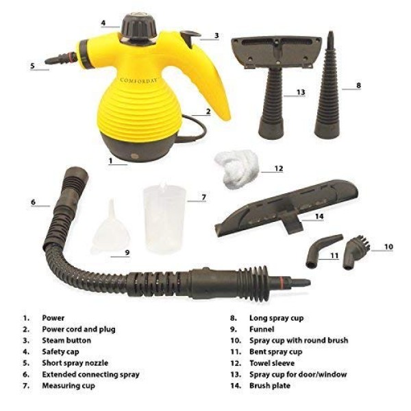Мощна парочистачка Steam Cleaner с 9 аксесоара