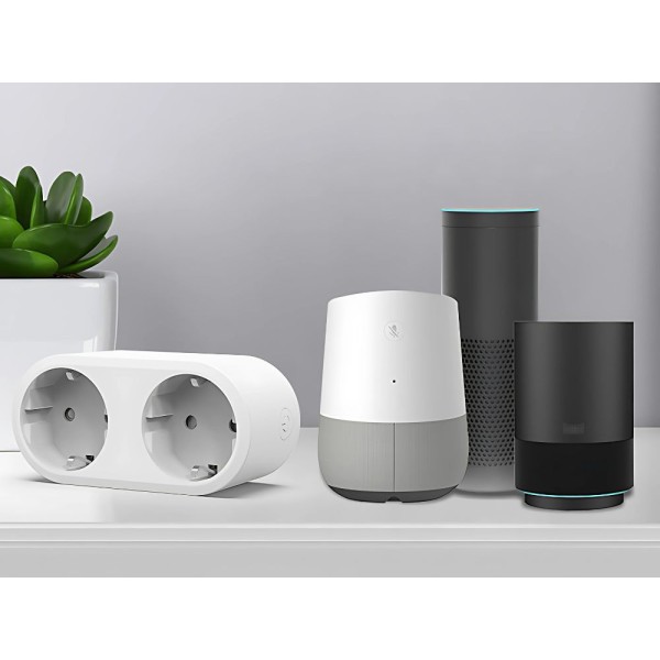 Умен двоен контакт с Wi-Fi, интелигентен таймер 16a, приложение