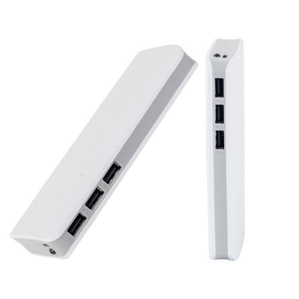 Външна батерия 10000mah с 3 USB, LED фенерче