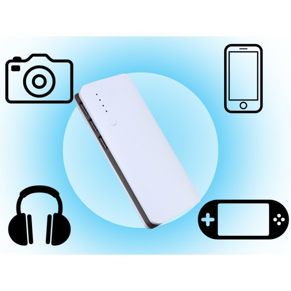 Външна батерия 10000mah с 3 USB, LED фенерче