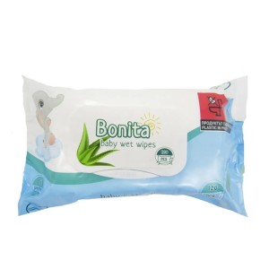 Мокри кърпи 120 бр с капак Bonita Baby Aloe Vera 16бр кашон