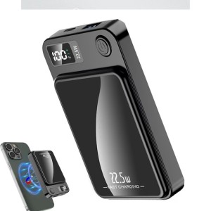 Външна батерия 5000 mAh 22.5W Безжична Черна