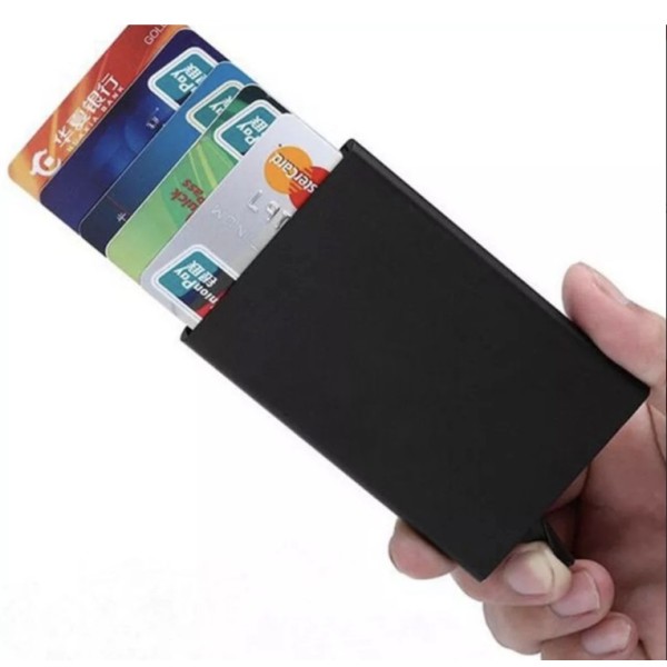 Картодържател с RFID защита за безконтактни карти - алуминиев