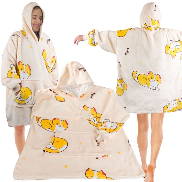 Топъл суичър 2в1 одеало с качулка oversize