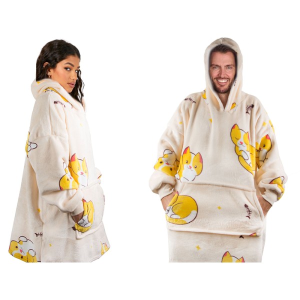 Топъл суичър 2в1 одеало с качулка oversize