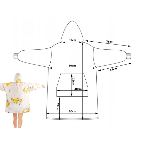 Топъл суичър 2в1 одеало с качулка oversize