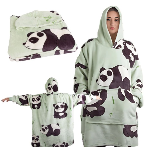 Топъл суичър 2в1 одеало с качулка oversize