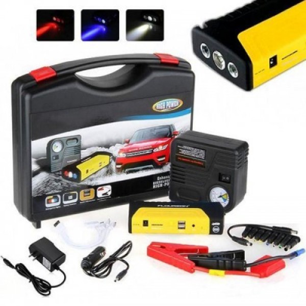 Комплект стартерно устройство High Power Jump starter за кола + компресор