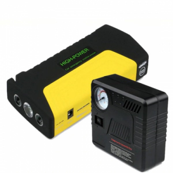 Комплект стартерно устройство High Power Jump starter за кола + компресор