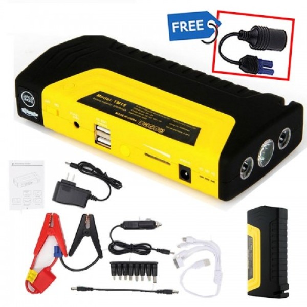 Комплект стартерно устройство High Power Jump starter за кола + компресор