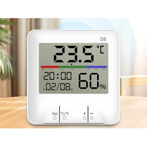 Термометър часовник LCD метеорологична станция с хигрометър