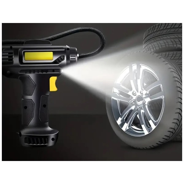Компресор пистолет за автомобил за надуване на гуми и колела 12V 120W 10 BAR LED