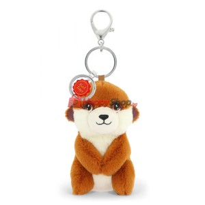 Сурикат, плюшена играчка с клипс за раница, 12 см