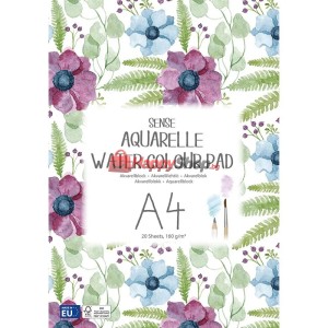 Скицник за акварелни картини, A4, 160 гр, 20 листа