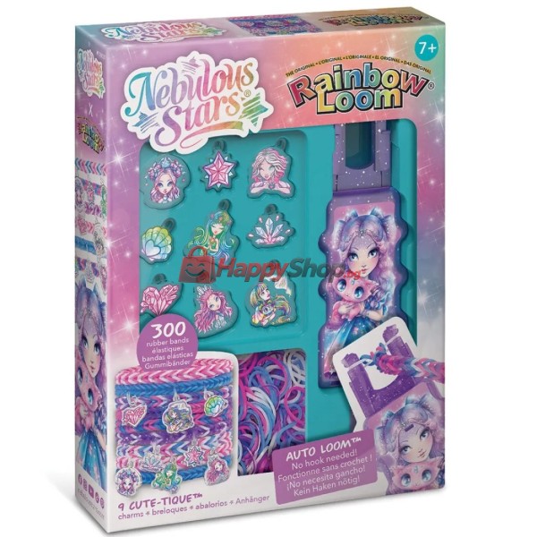 Комплект за плетене на гривни и талисмани с ластици, Rainbow Loom