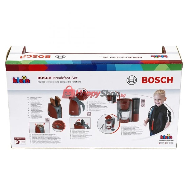 Детски комплект за закуска Bosch, с тостер, кана и кафе машина
