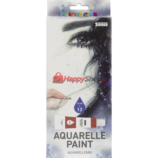 Акварелни бои, 12x12 ml