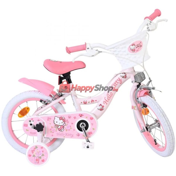 Детски велосипед с помощни колела, Hello Kitty, 14 инча