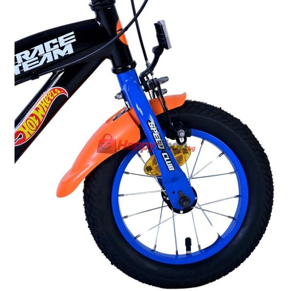 Детски велосипед с помощни колела, Hot Wheels,12 инча