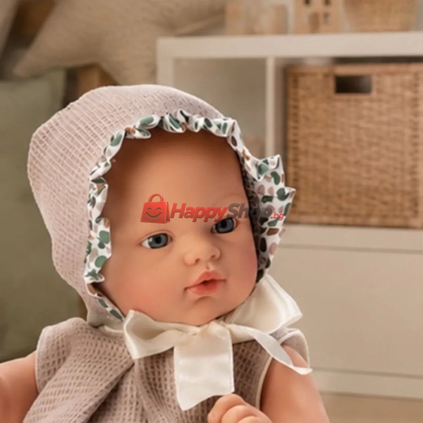 Кукла-бебе Коке с бежов комплект от колекция „Nude Dots“, 38 см