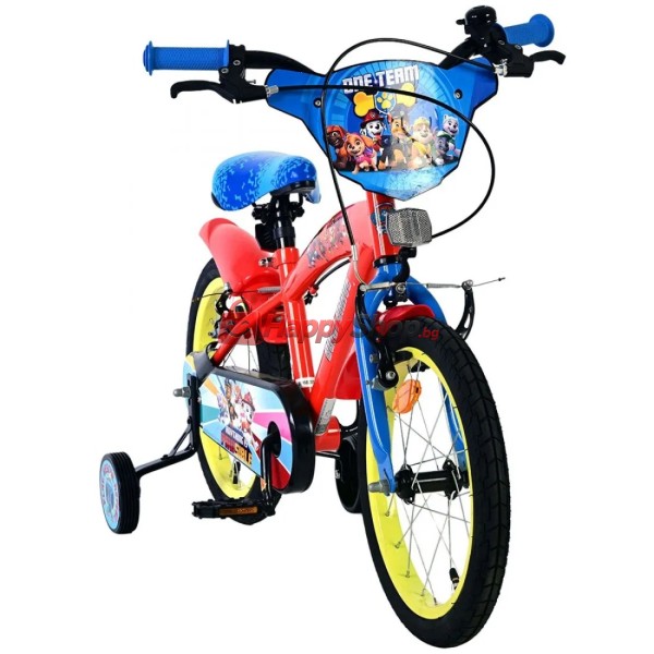 Детски велосипед с помощни колела, Paw Patrol, 16 инча