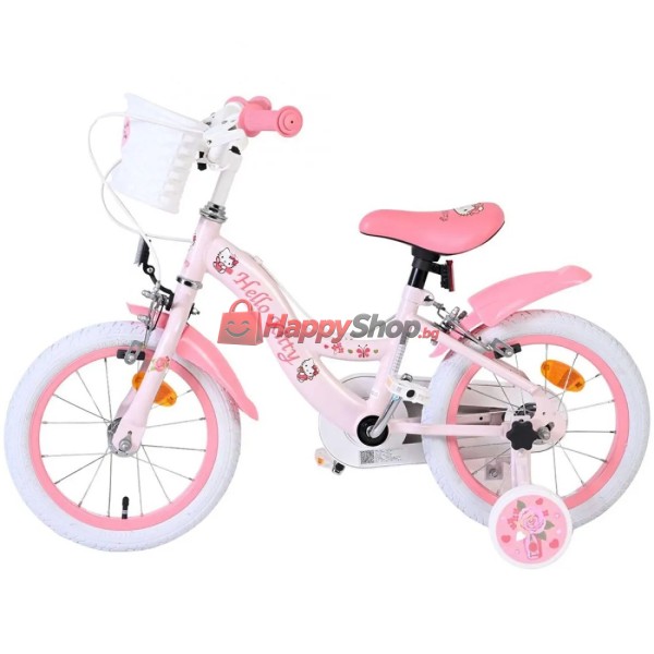 Детски велосипед с помощни колела, Hello Kitty, 14 инча